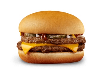 Ketchup, moutarde, oignons rouges, cornichons. 
