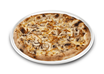 Cr�me fra�che, fromage, poulet, champignons, ch�vre.