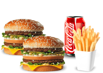 2 Big mac 
+ Frites 
+ 1 Boisson 33cl au choix.