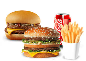 Double Cheese + Big Mac 
+ Frites 
+ 1 Boisson 33cl au choix.