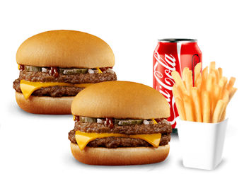 2 Double Cheese 
+ Frites 
+ 1 Boisson 33cl au choix.