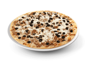 Tomate, fromage, origan, ch�vre, thon, olives.
