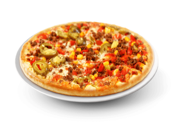 Sauce biggy, viande hach�e, cheddar, oignons rouges, cornichons.