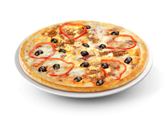 Cr�me fra�che, fromage, boursin, viande hach�e, pommes de terre, olives.